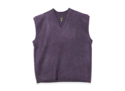 NEEDLES Mohair Knit Vest - Solid "Purple"