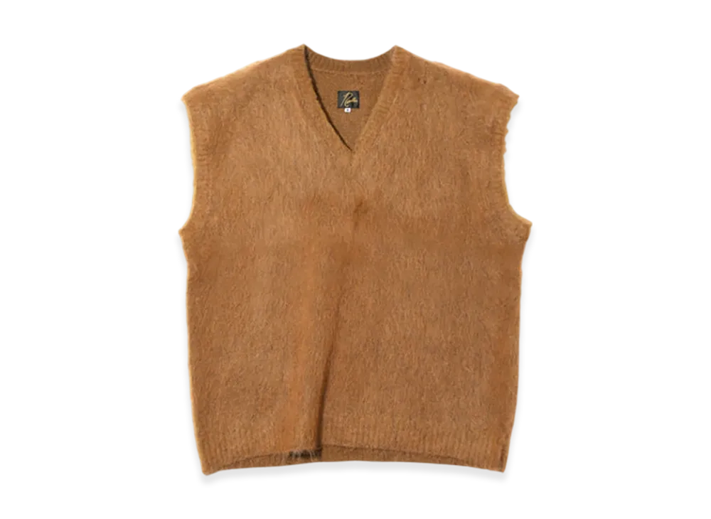 NEEDLES Mohair Knit Vest - Solid "Umber"