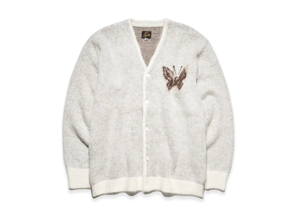 NEEDLES x STUDIOUS Mohair Cardigan - 1Papillon "White"