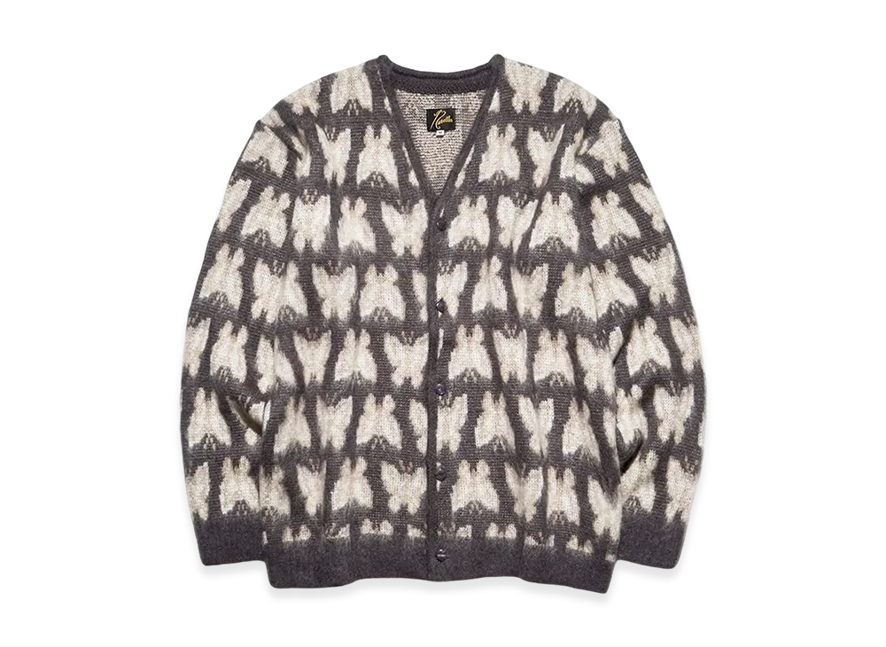 NEEDLES x STUDIOUS Mohair Cardigan - Many Papillon "Gray"