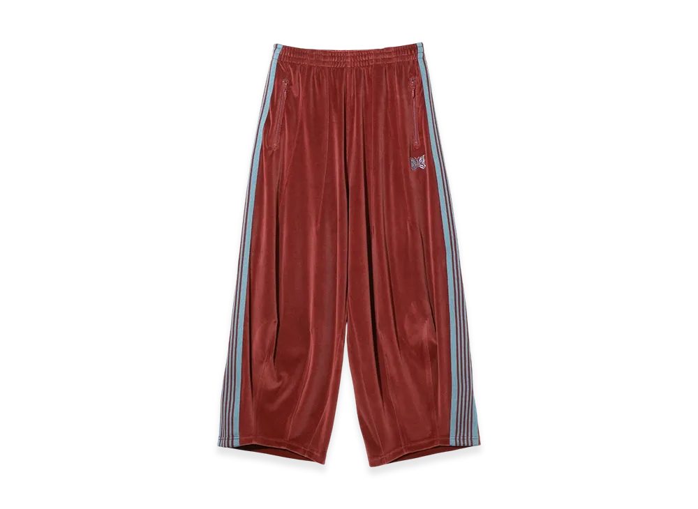 NEEDLES H.D. Track Pant - C/PE Velour "Burgundy"