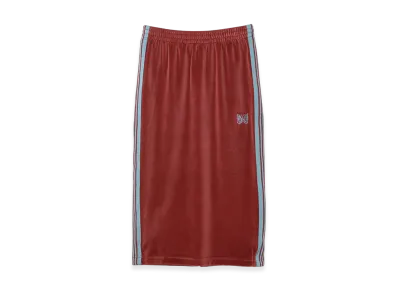 NEEDLES Pencil Skirt - C/PE Velour "Burgundy"