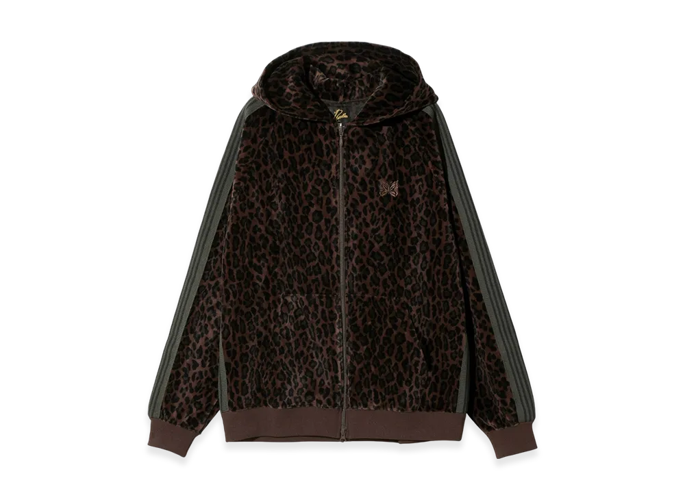 NEEDLES Track Hoody - C/PE Velour "Brown"