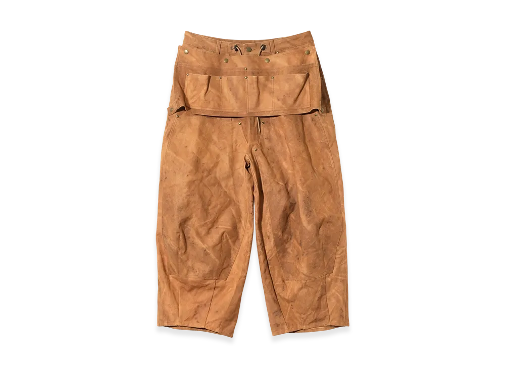 NEEDLES H.D. Apron Painter Pant - Duck Canvas / Kakishibu Dye "Brown"