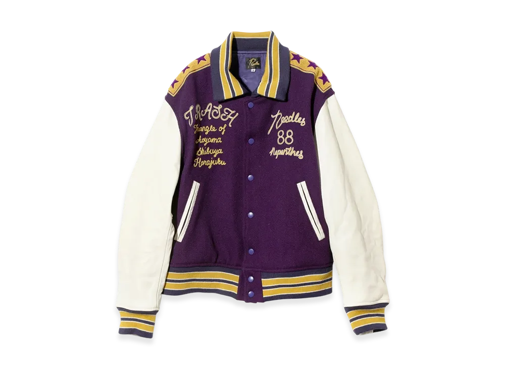 NEEDLES Lettered Jacket - Wool Melton "Purple"