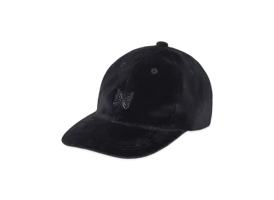 NEEDLES x STUDIOUS Velour Cap - Papillon Embroidery "Black"