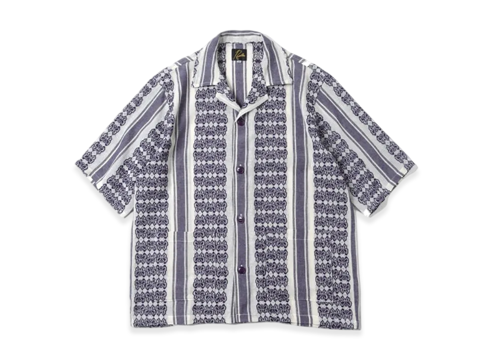 NEEDLES Papillon Stripe Dobby Cabana Shirt "White"