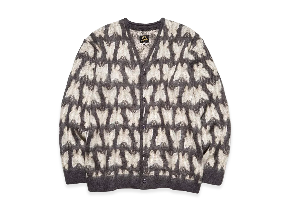 NEEDLES x studios Mohair Cardigan Many Papillon "Grey"