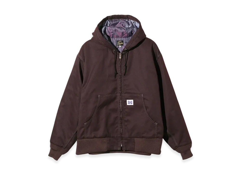 NEEDLES Zipped Work Hoody PE/C Twill "Burgundy"