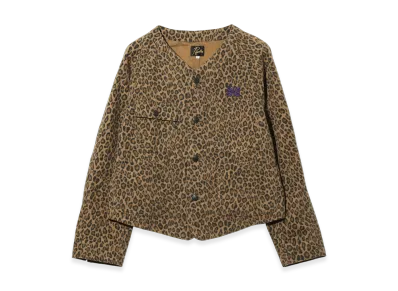 NEEDLES Short Coverall Brushed Satin "Leopard"