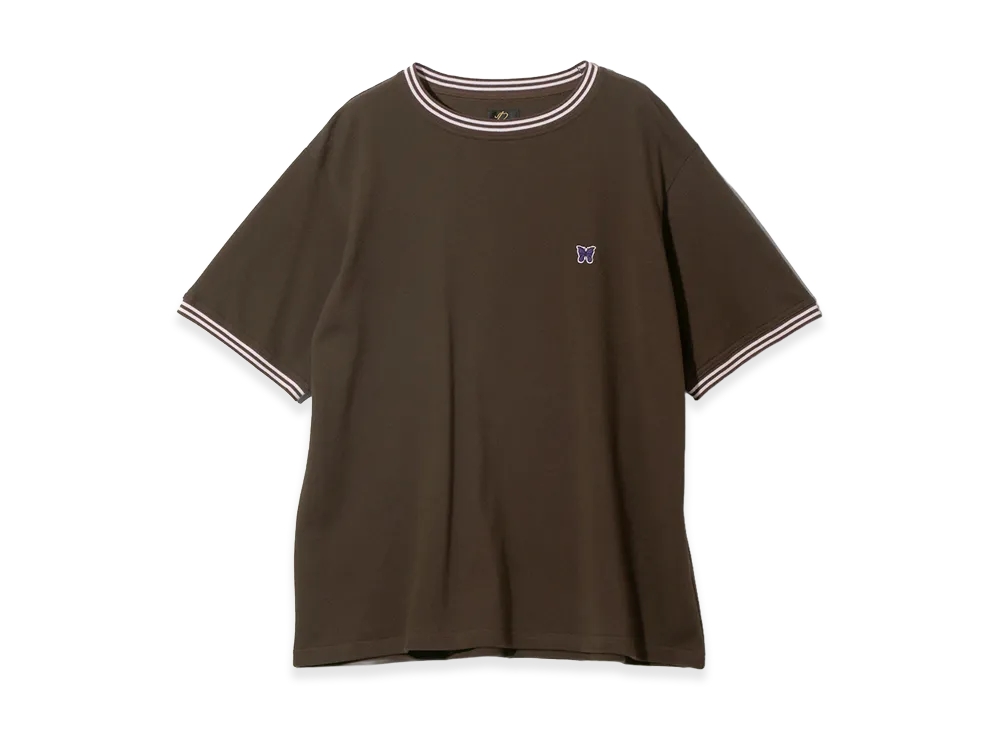 NEEDLES Ringer Tee Cotton Pique "Brown"