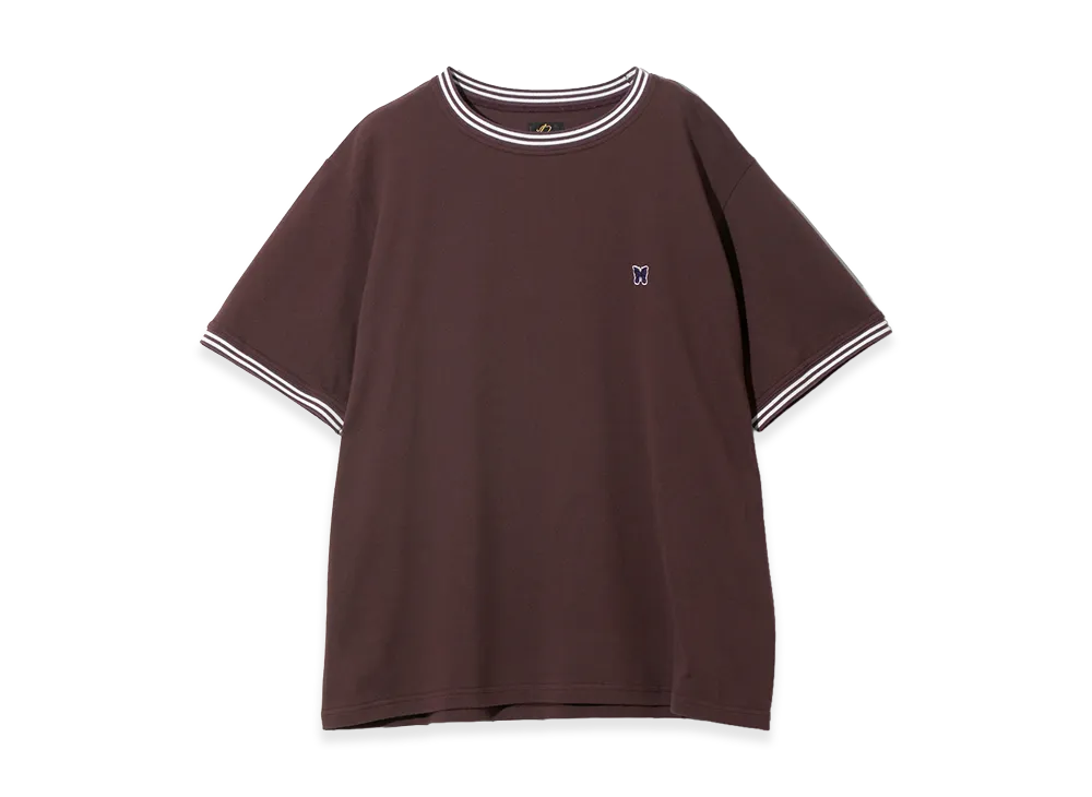 NEEDLES Ringer Tee Cotton Pique "Purple"