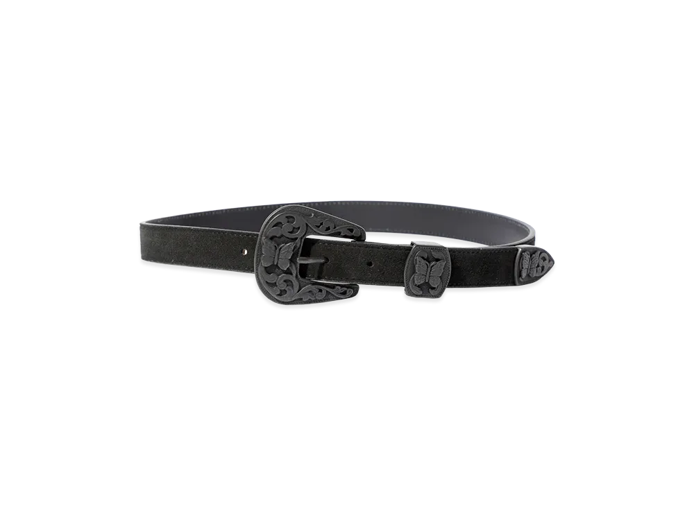 NEEDLES Papillon Western Tip Belt Suede "Black"