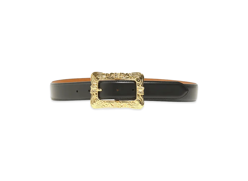 NEEDLES Papillon Square Buckle Belt Steer "Black"
