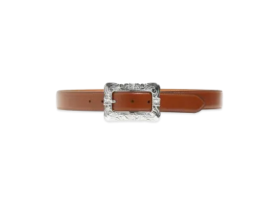 NEEDLES Papillon Square Buckle Belt Steer "Brown"