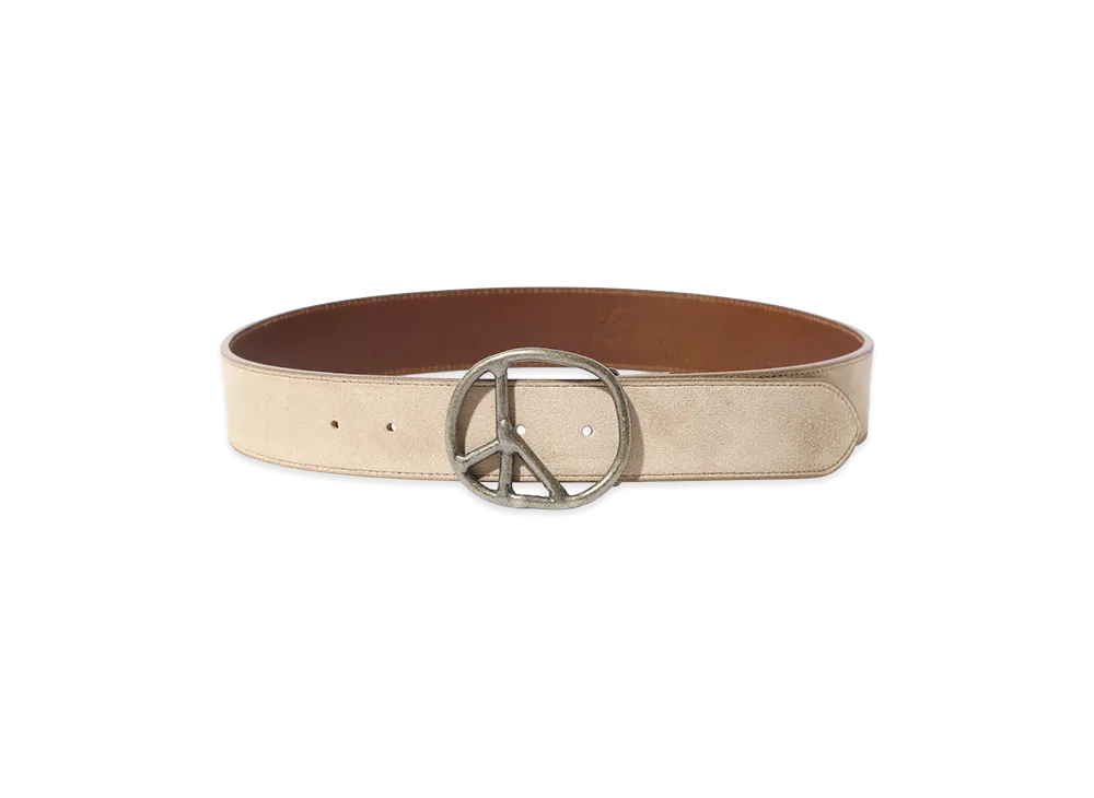 NEEDLES Peace Buckle Belt Suede Leather "Taupe"