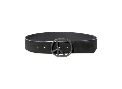 NEEDLES Peace Buckle Belt Suede Leather "Black"