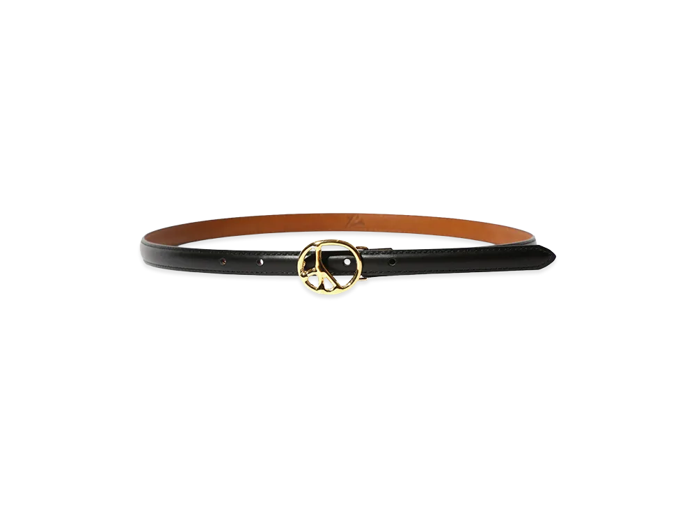 NEEDLES Peace Buckle Narrow Belt Steer "Black"