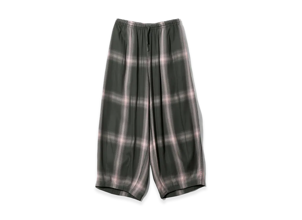 NEEDLES H.D. Pant Rayon Plaid "Green"