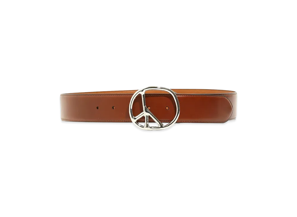 NEEDLES Peace Buckle Belt Steer Leather "Brown"