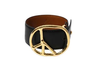 NEEDLES Peace Buckle Bracelet Steer Leather "Black"