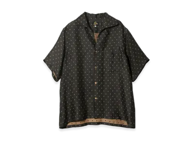 NEEDLES S/S Italian Collar Shirt Jacquard Cloth "Dot"