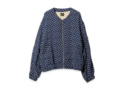 NEEDLES Line Crew Jacket Double Weave Jacquard "Navy/Star"