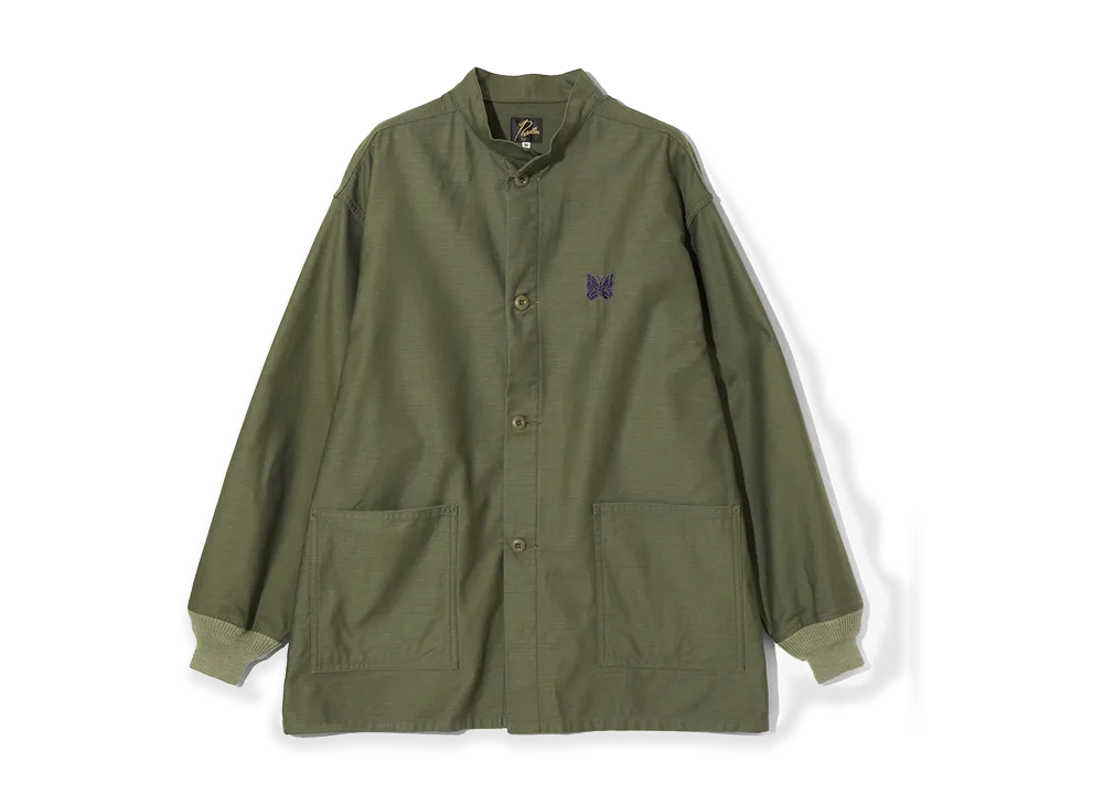 NEEDLES Army Shirt Reversed Sateen "Olive"