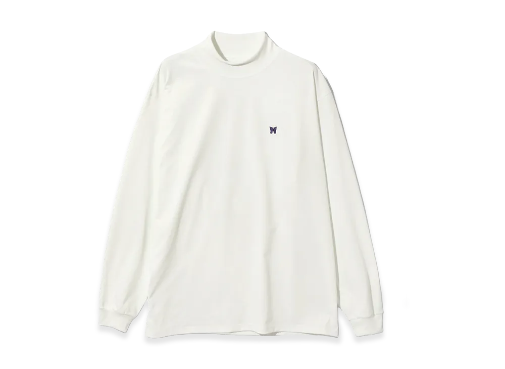 NEEDLES L/S Mock Neck Tee Poly Jersey "White"