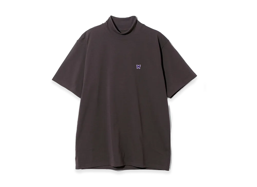 NEEDLES S/S Mock Neck Tee Poly Jersey "Dark Purple"