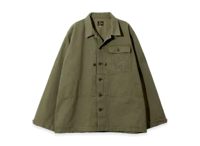 NEEDLES P-44 Jacket - Cotton Herringbone "Olive"
