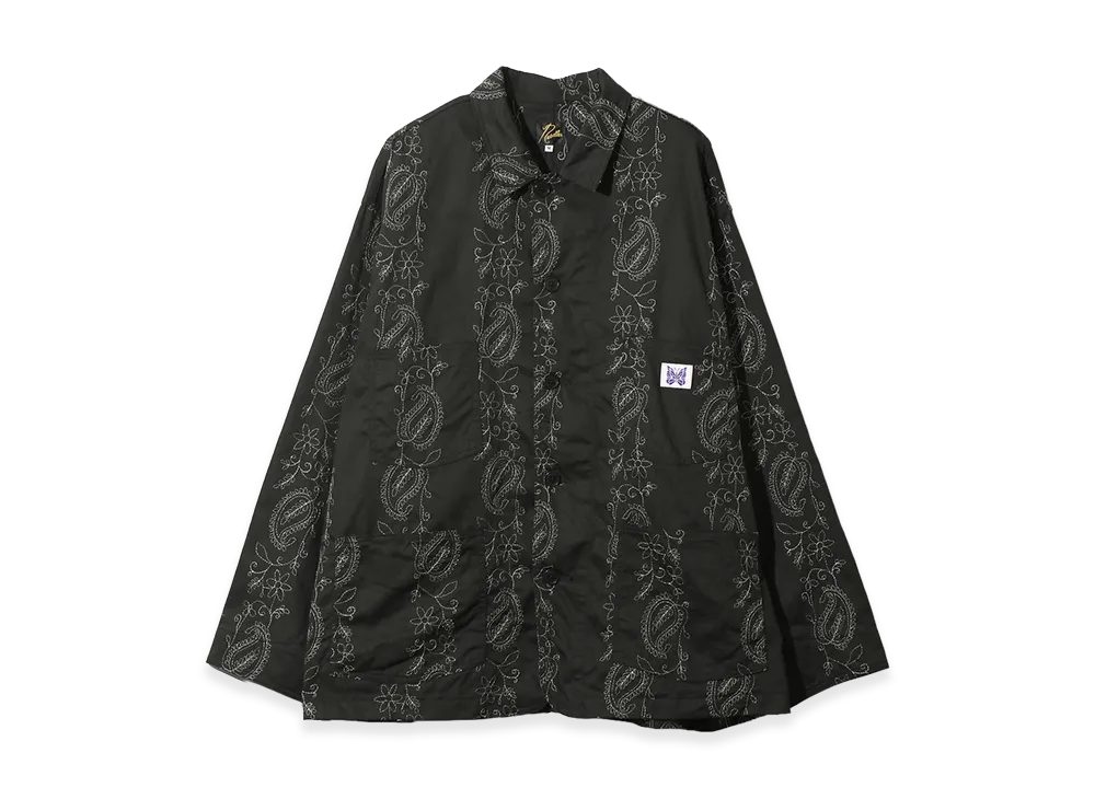 NEEDLES Coverall - Embroidered Twill "Black"