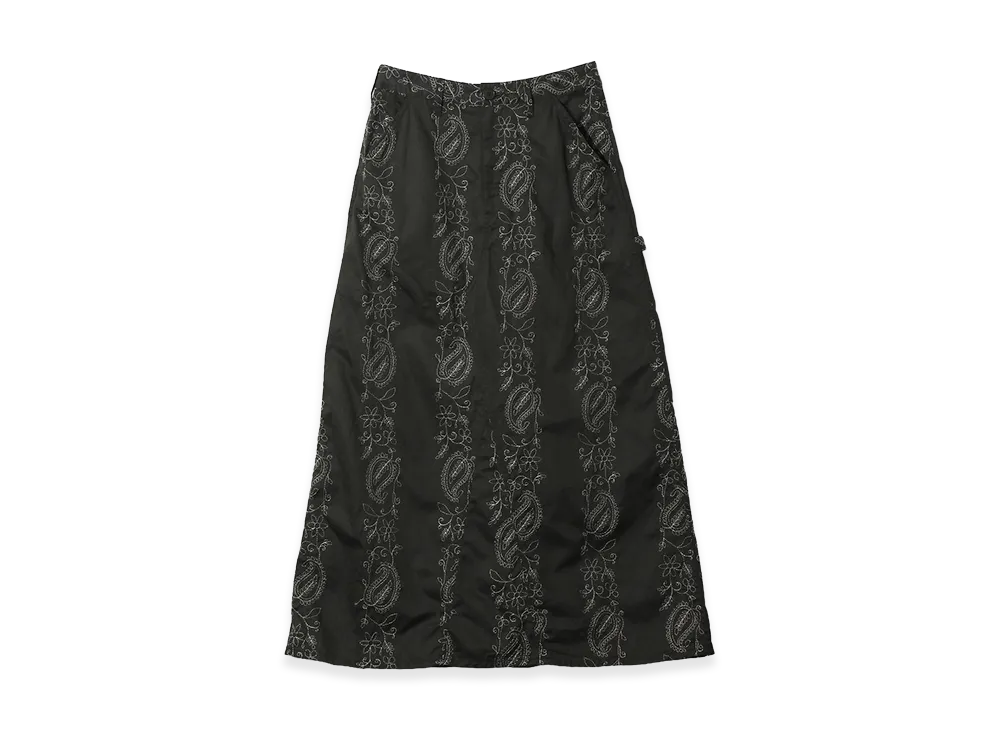 NEEDLES Painter Skirt - Embroidered Twill "Black"