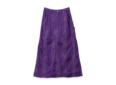 NEEDLES Painter Skirt - Embroidered Twill "Purple"