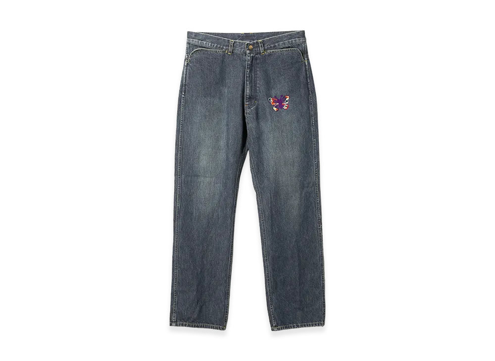 NEEDLES Papillon Emb. Straight Jean - 12oz Denim "Indigo"