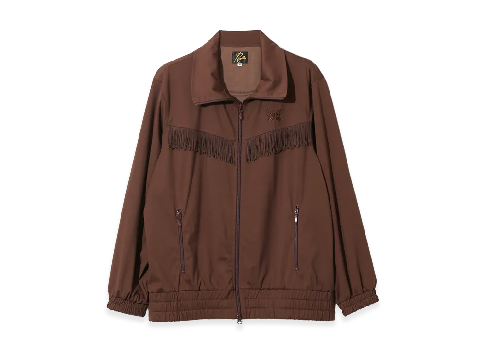 NEEDLES Fringe Track Jacket - High Count Jersey "Burgundy"