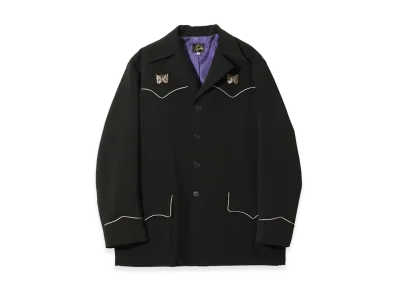 NEEDLES Western Leisure Jacket - Poly Double Cloth "Black"