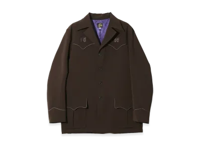 NEEDLES Western Leisure Jacket - Poly Double Cloth "Brown"