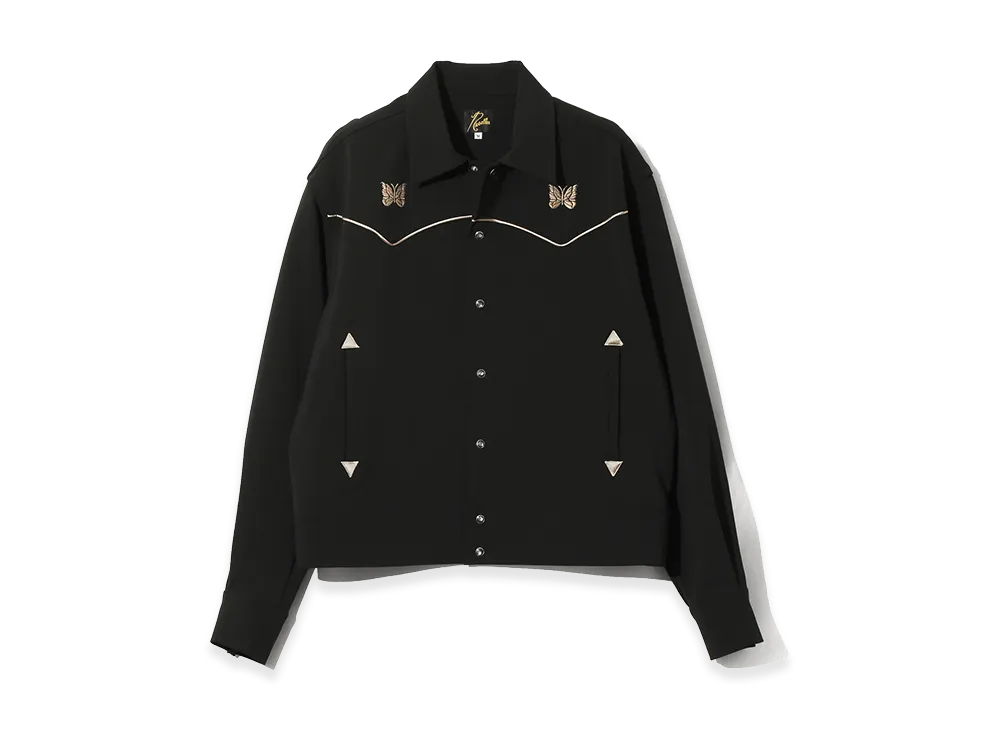 NEEDLES Piping Cowboy Jacket - Poly Double Cloth "Black"