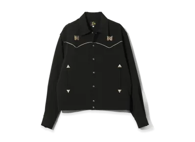NEEDLES Piping Cowboy Jacket - Poly Double Cloth "Black"