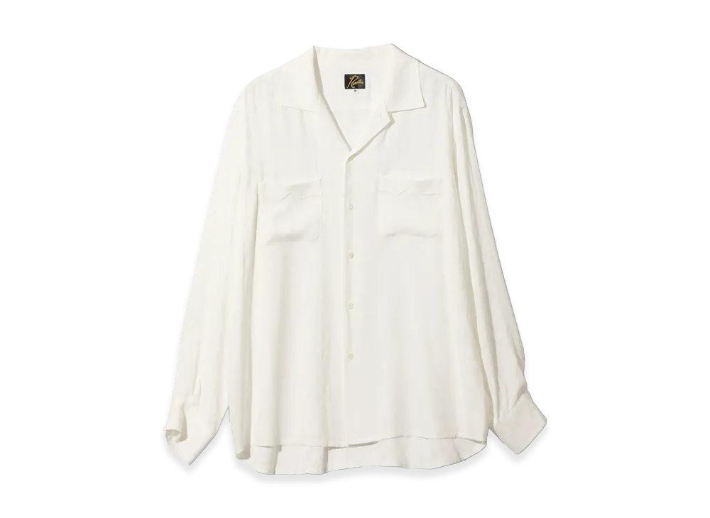 NEEDLES One-up Shirt - Diamond Mesh Jacquard "Off White"