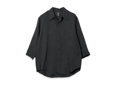 NEEDLES Half Sleeve Shirt - Abstract Jacquard "Eggplant"