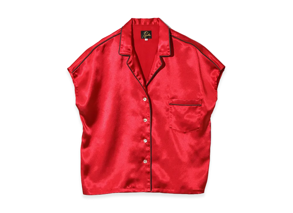 NEEDLES French Sleeve Blouse - Poly Sateen "Red"