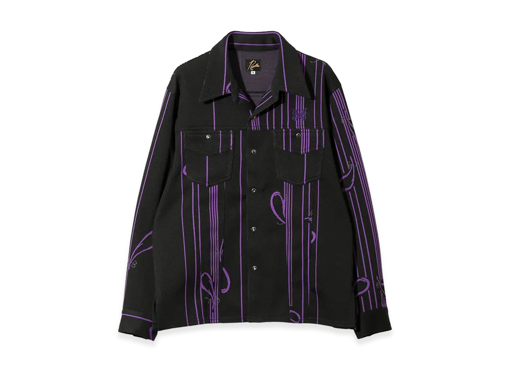 NEEDLES Saddleman Shirt - Poly Jacquard "Black"