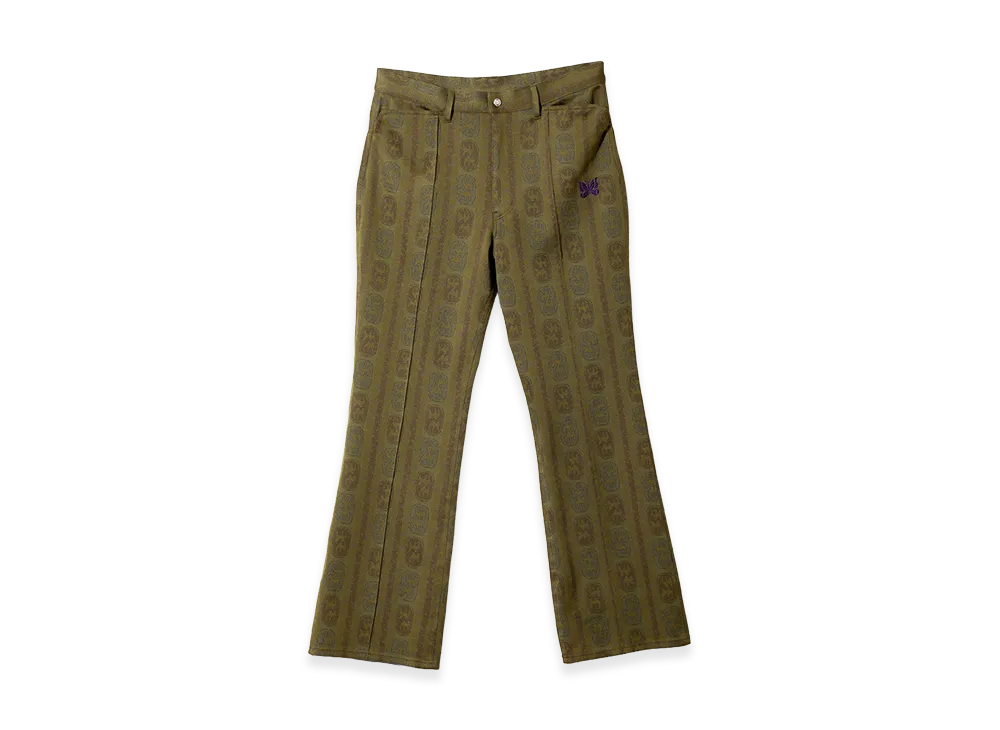 NEEDLES Boot-Cut Jean - Poly Jacquard "Olive"