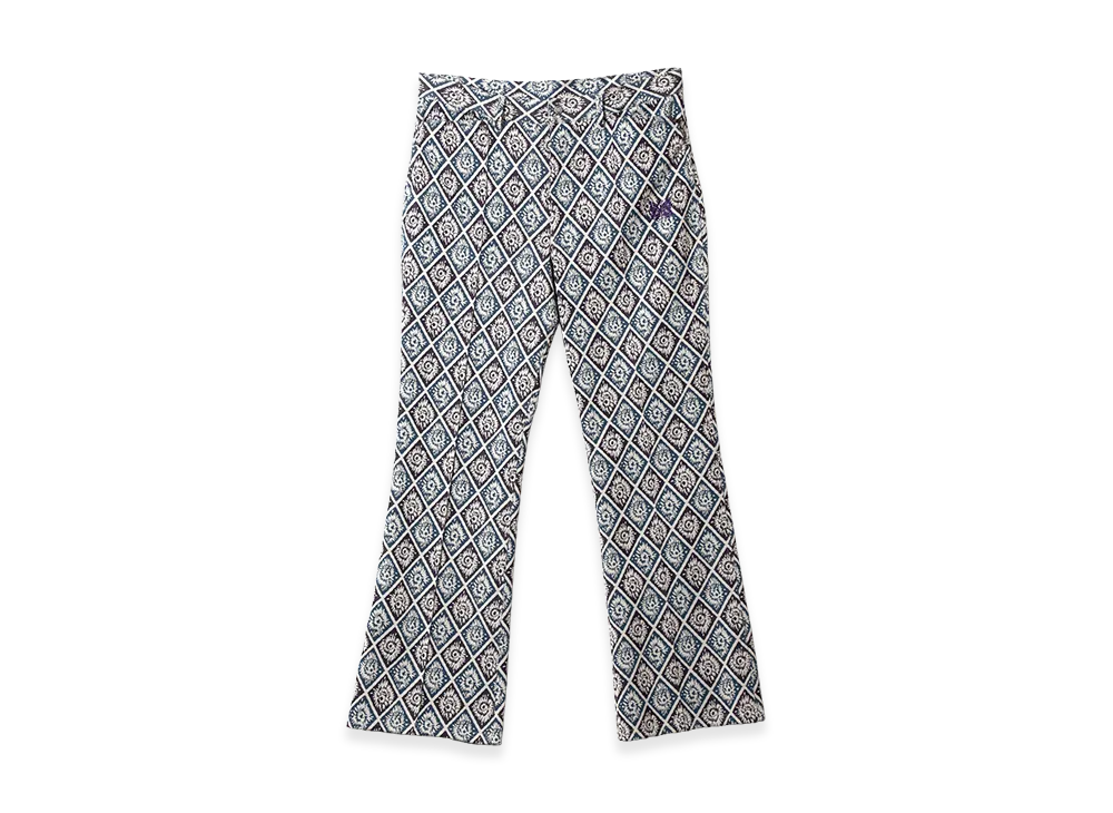 NEEDLES Boot-Cut Jean - Poly Jacquard "Blu/Ppl"