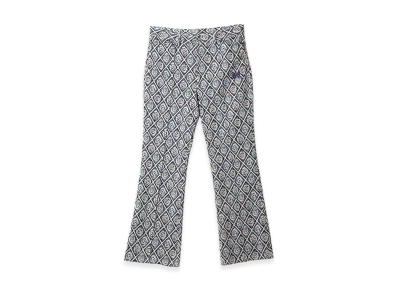 NEEDLES Boot-Cut Jean - Poly Jacquard "Blu/Ppl"