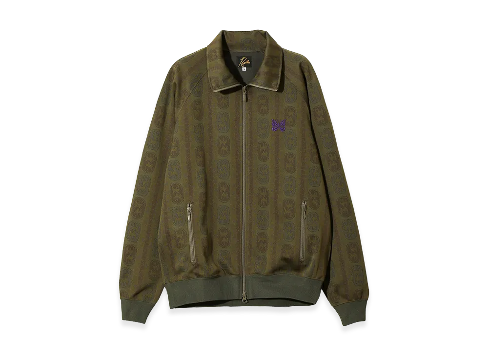NEEDLES Track Jacket - Poly Jacquard "Olive"