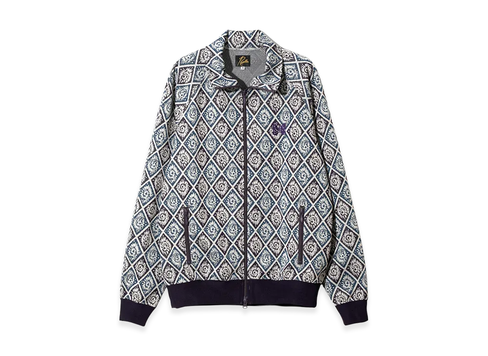 NEEDLES Track Jacket - Poly Jacquard "Blu/Ppl"