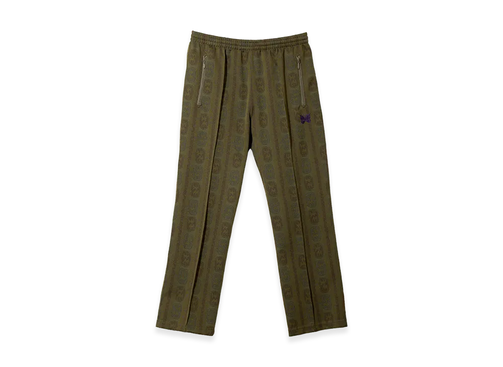 NEEDLES Track Pant - Poly Jacquard "Olive"